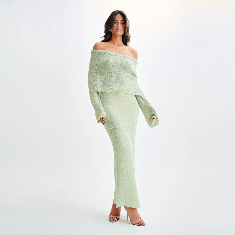 Cindy off the Shoulder Knitted Dress