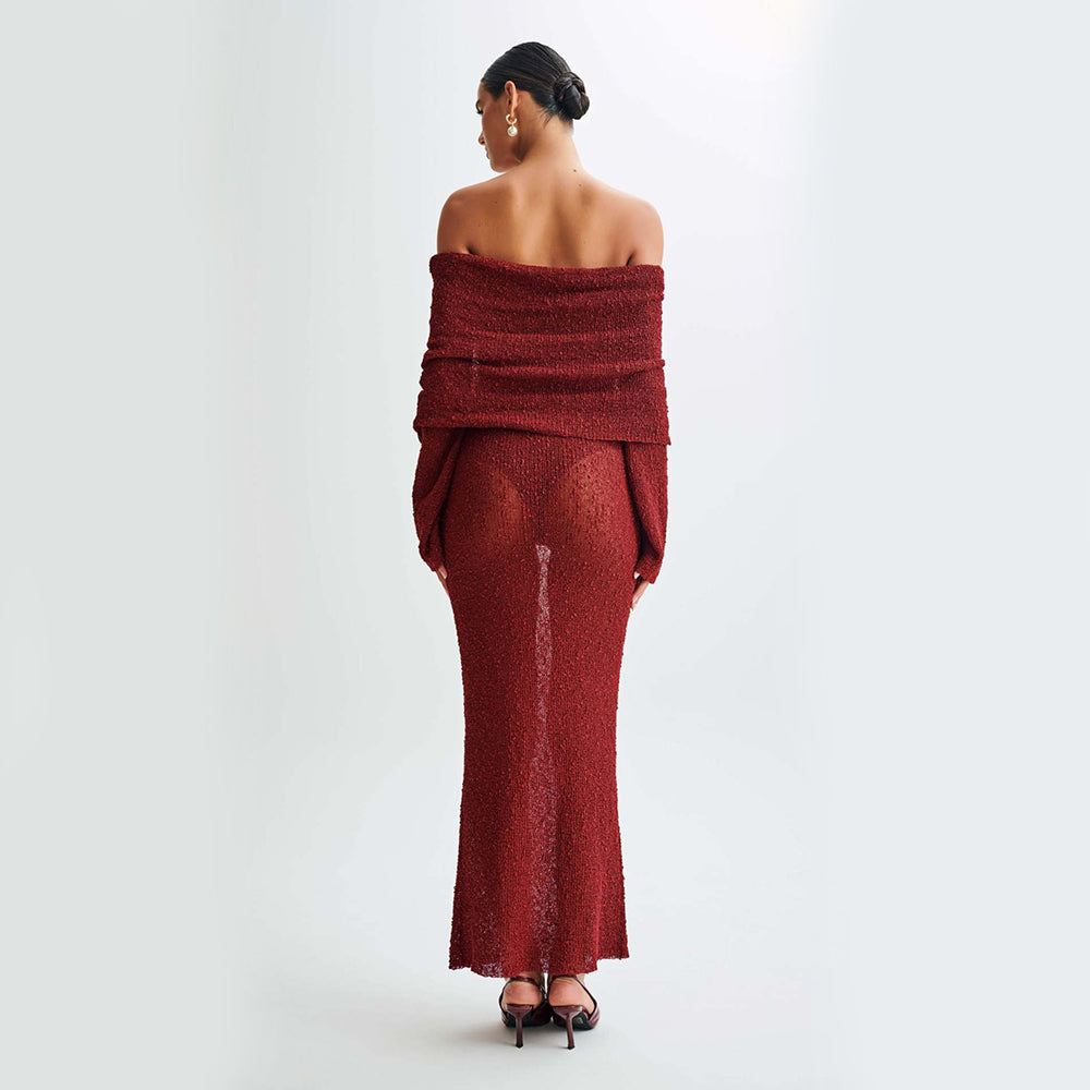 Cindy off the Shoulder Knitted Dress